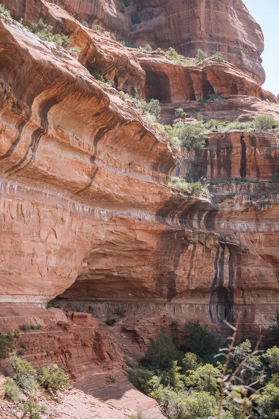 View of the ruins from further down the canyon ledges