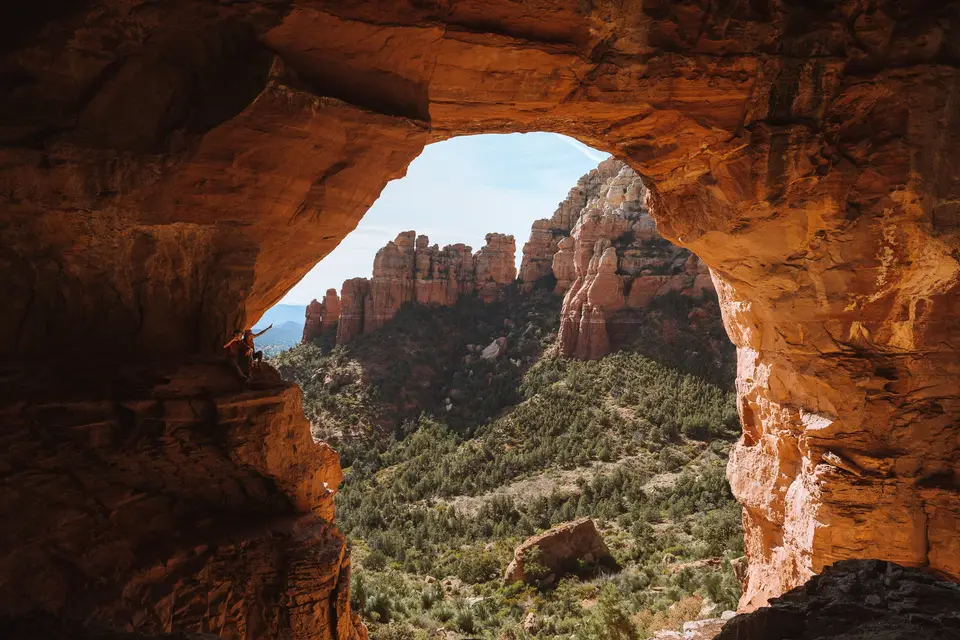 Looking out of Keyhole Cave