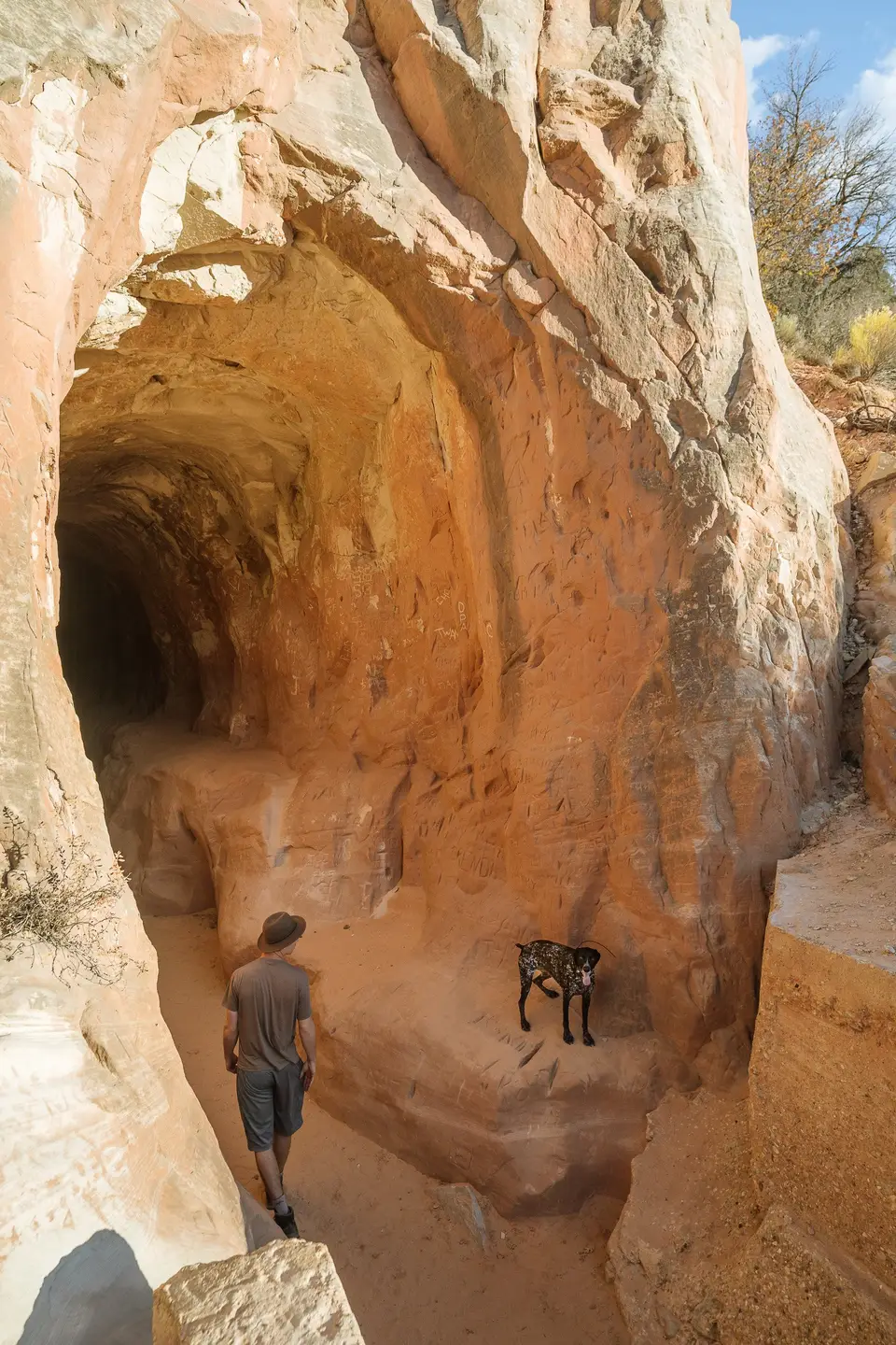 Evan in the Belly of the Dragon in Kanab, Utah