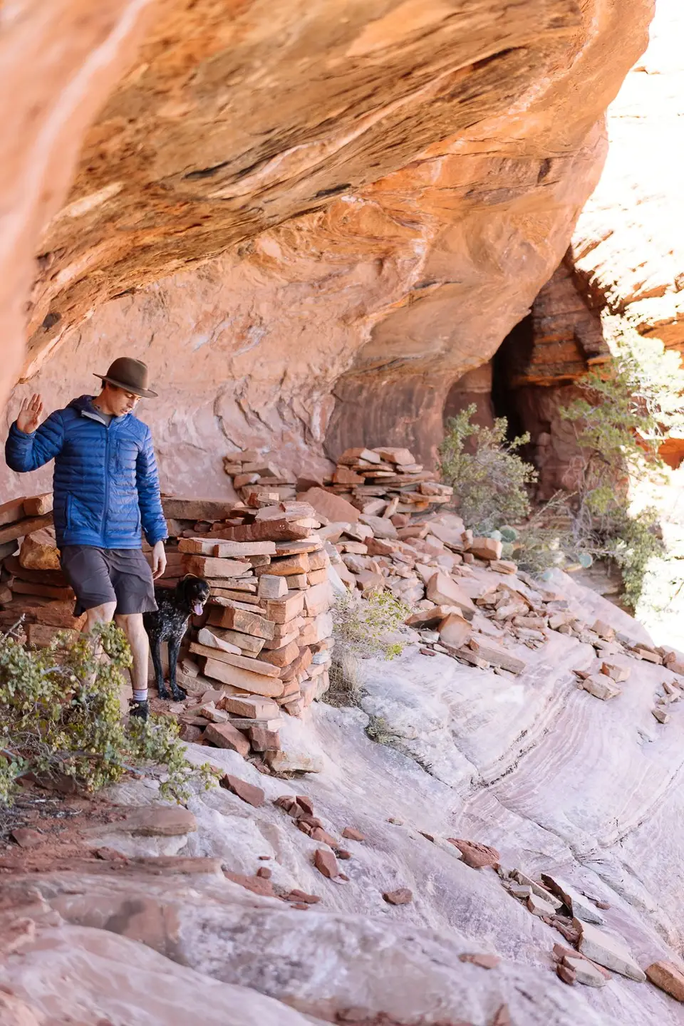 Evan and Penelope at a nearby cliff dwelling