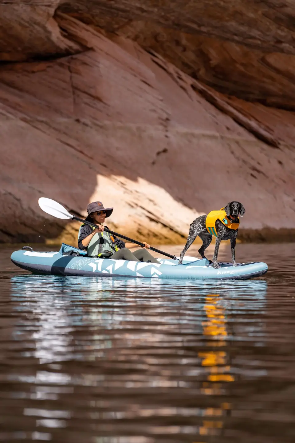 Paddling in Antelope Creek with Dog