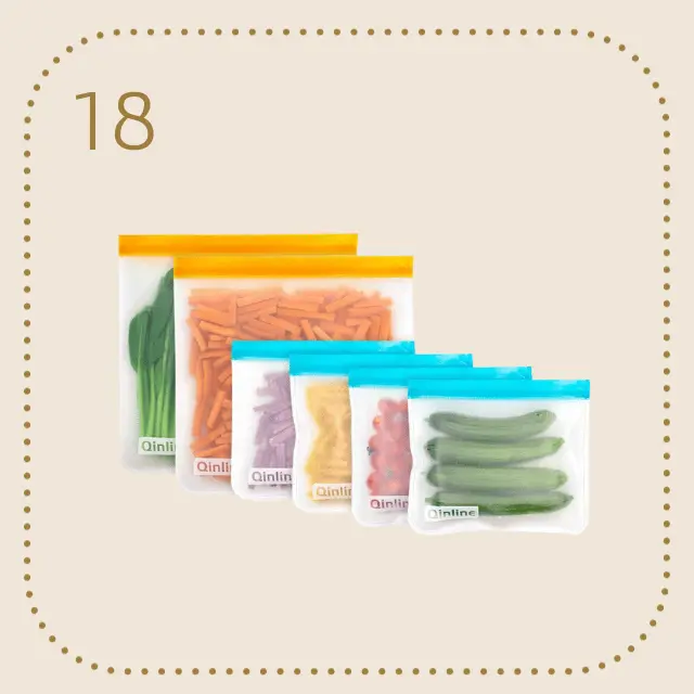 Qinline reusable food storage bags